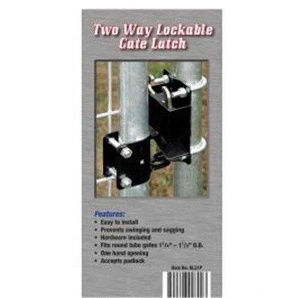 Tarter Tarter GL21P Two-Way Lockable Gate Latch 1.25-1.5 in. O.D; Black GL21P